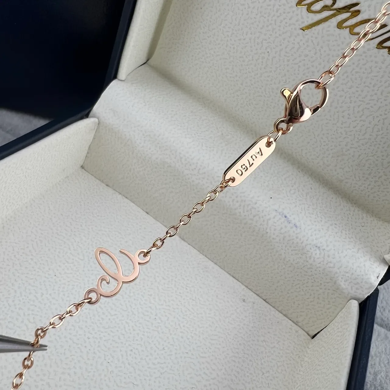 Chopard Colar com Pendente Barril Geométrico em Ouro e Prata com Pedras Pavé-Set 2