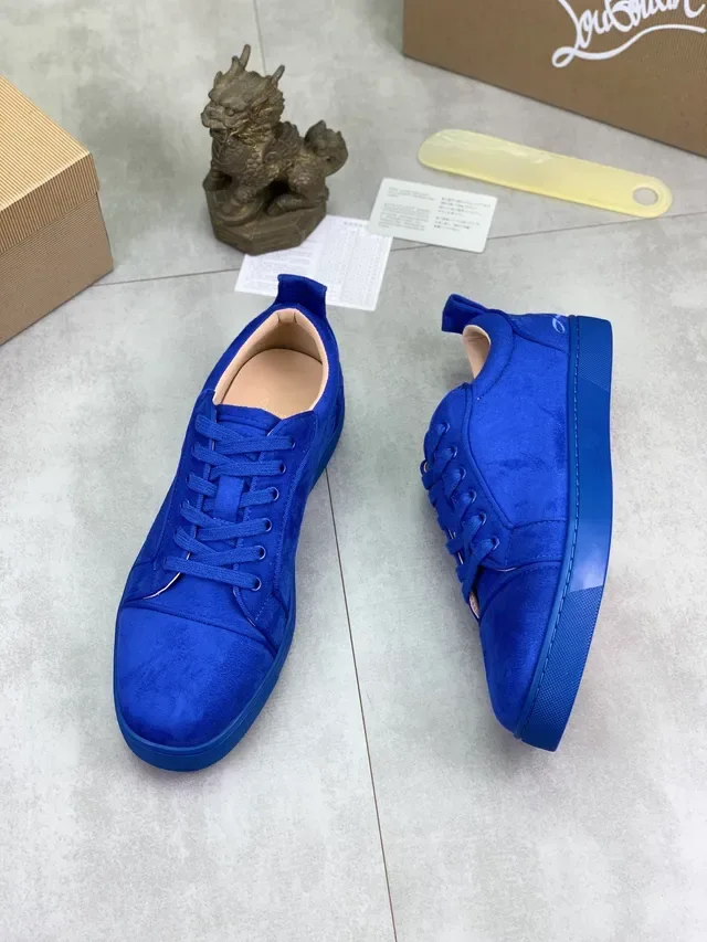 Christian Louboutin أحذية رياضية Low-Top Lifestyle من السويدي أزرق بيج 5