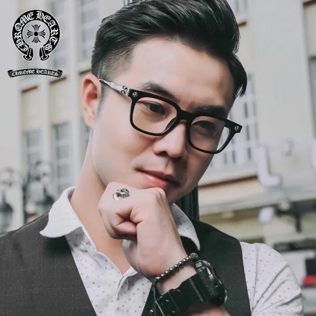 Chrome Hearts 黑金 矩形 全框 醋酸纤维镜框 光学眼镜 6