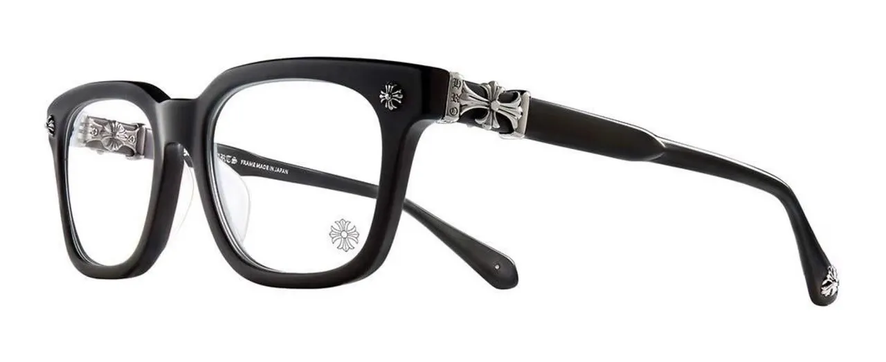 Chrome Hearts 黑金 矩形 全框 醋酸纤维镜框 光学眼镜 8