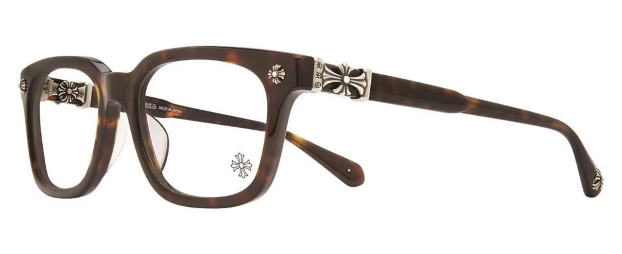 Chrome Hearts 黑金 矩形 全框 醋酸纤维镜框 光学眼镜 9
