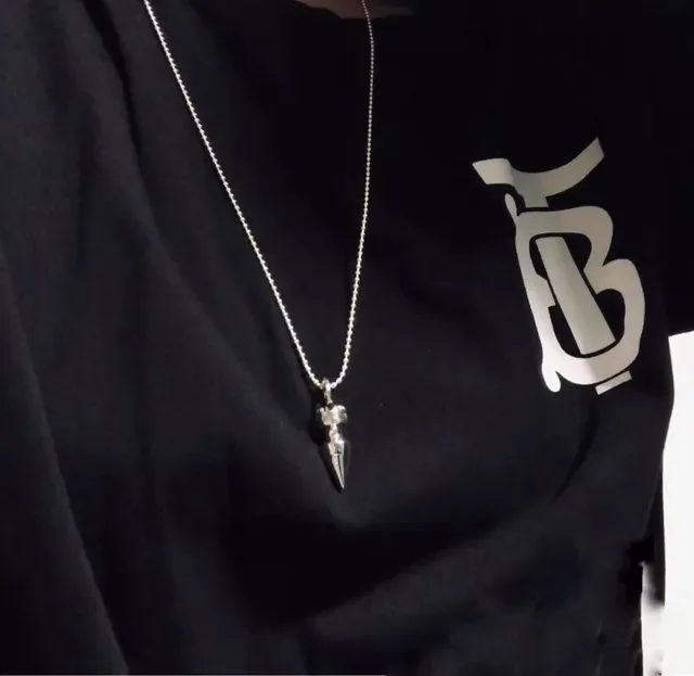 Chrome Hearts Bullet Pendant Silver Necklace 2