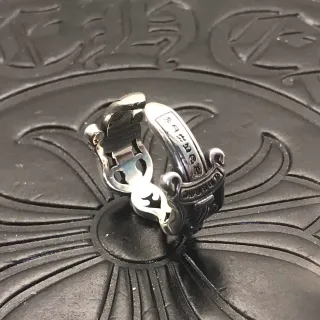 Chrome Hearts Cross Motif Engraved Hinged Ring