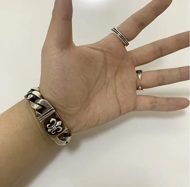 Chrome Hearts Cross Motif Engraved Hinged Ring 2