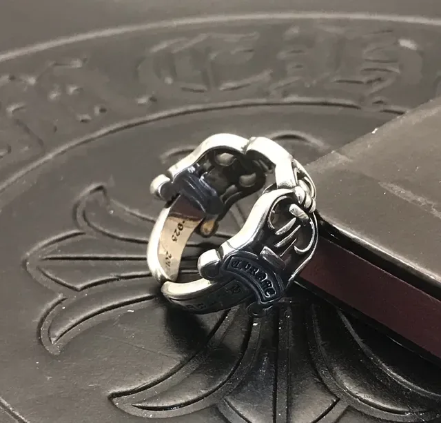 Chrome Hearts Cross Motif Engraved Hinged Ring 6