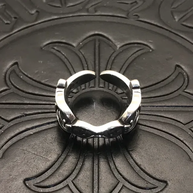 Chrome Hearts Cross Motif Engraved Hinged Ring 7