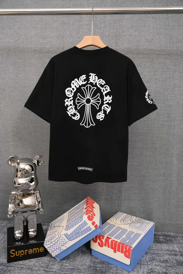T-shirt blanc Chrome Hearts logo croix brodé 3