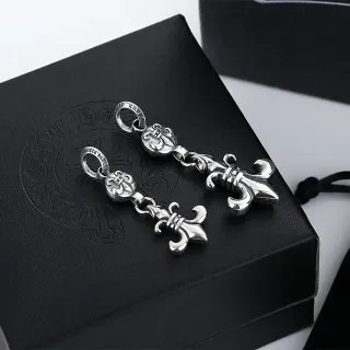 Chrome Hearts Fleur de Lis Sterling Silver Pendant Necklaces