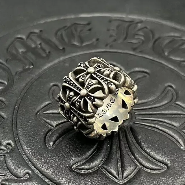Chrome Hearts Floral Cross Wide Band Ring 5