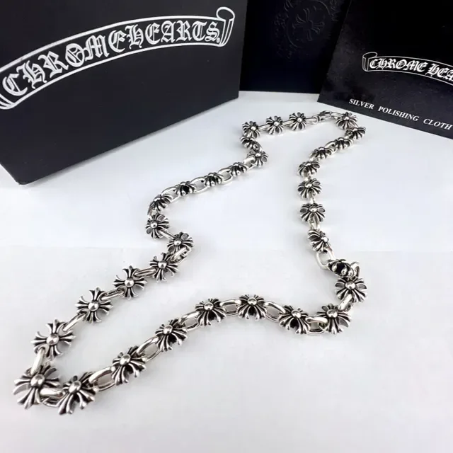 Chrome Hearts Floral-Link Silver-Toned Bracelet 6