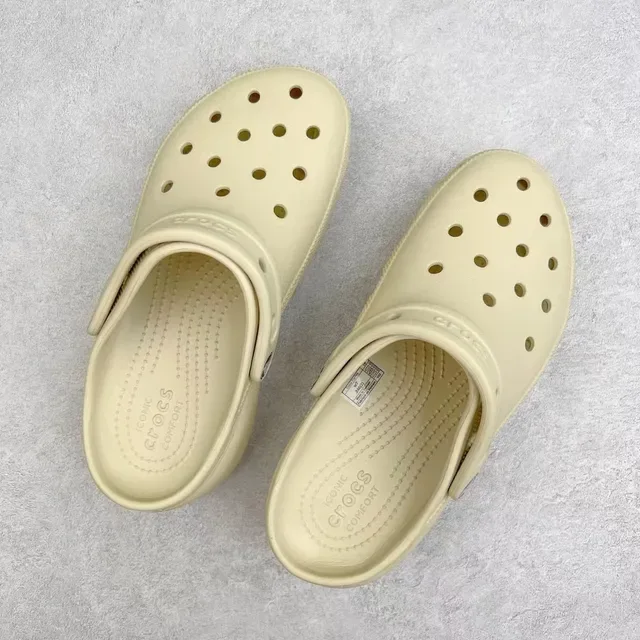 Crocs Classic Clog 米色 平台凉鞋 8