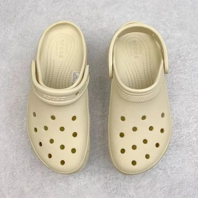Crocs Classic Clog 米色 平台凉鞋 9