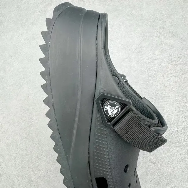 Crocs Echo Clog কালো প্ল্যাটফর্ম স্ট্র্যাপ ক্লগ 6