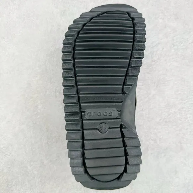 Crocs Echo Clog কালো প্ল্যাটফর্ম স্ট্র্যাপ ক্লগ 9