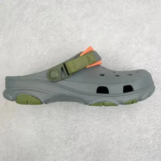 Crocs Echo Clog رمادي أخضر الجيش زيتي حزام Clog