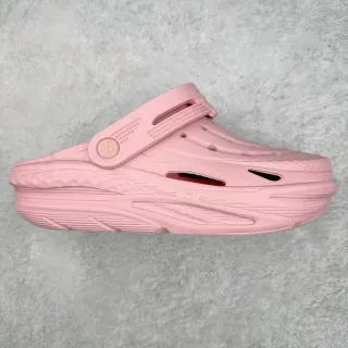 Crocs Pink Red Molded Foam Construction Sculpted Ridged Sole Clog