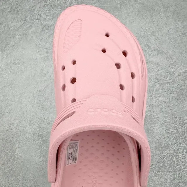 Crocs Rose Rouge Construction en Mousse Moulée Semelle Sculptée avec Nervures Sabot 4