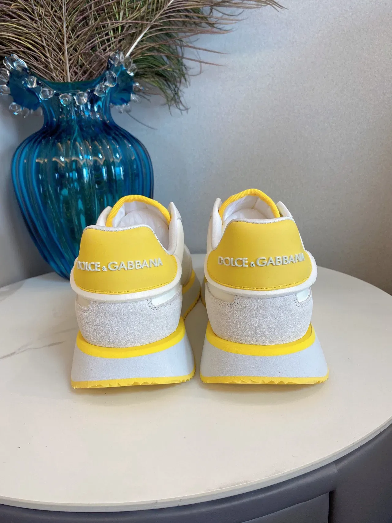 حذاء رياضي DC Shoes بيج أصفر لون low-top مزين بشعار 5
