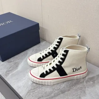 Dior B23 米白黑 高帮 帆布面 生活方式运动鞋