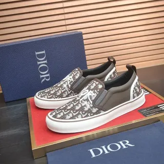 Dior B23 棕白 套脚 印花帆布 生活方式运动鞋