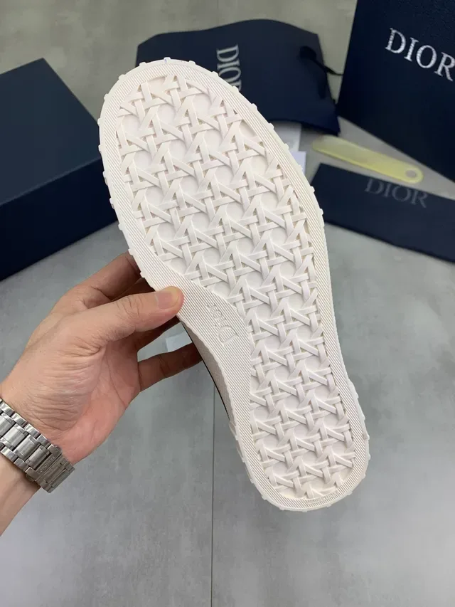 Dior B23 Gris Blanco High-Top Oblique Jacquard Zapatillas Lifestyle 2