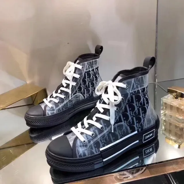 Dior B23 High-Top Transparent Monogram Lifestyle Sneakers 4