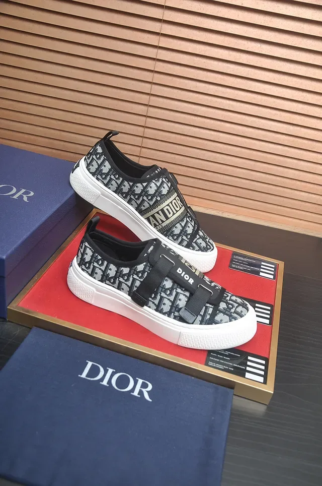 Dior B23 Monogram Canvas Chaussures Lifestyle avec Fermeture à Sangle 4