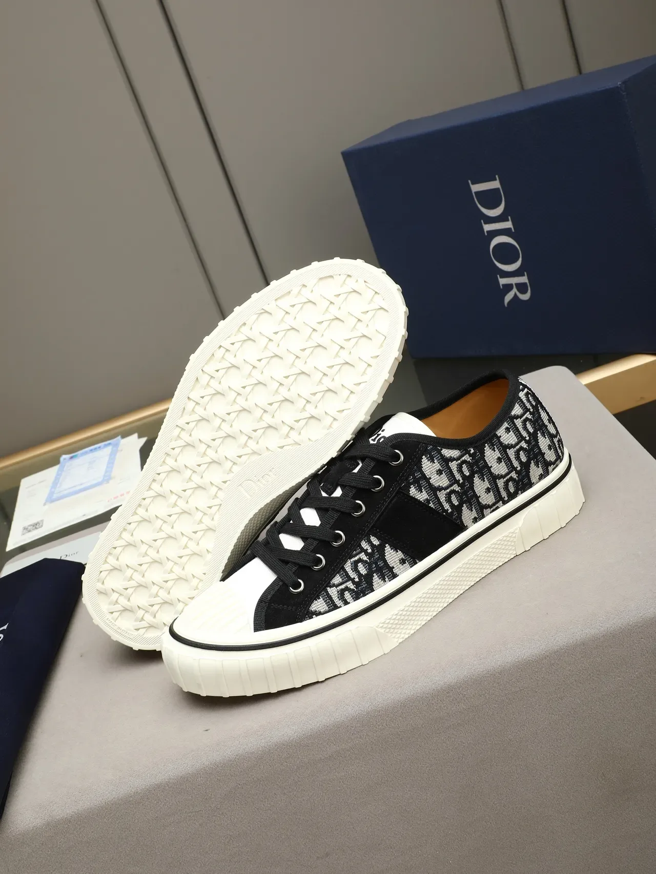 Dior B23 Monogram Jacquard et Suede Low-Top Lifestyle Sneakers 5