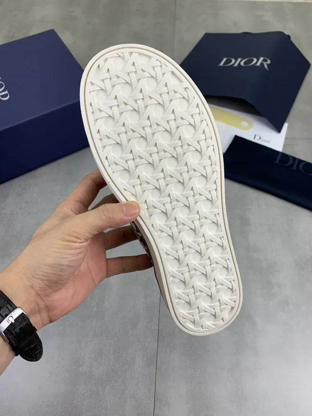 Dior B23 Monogram 编织套脚帆布鞋 2