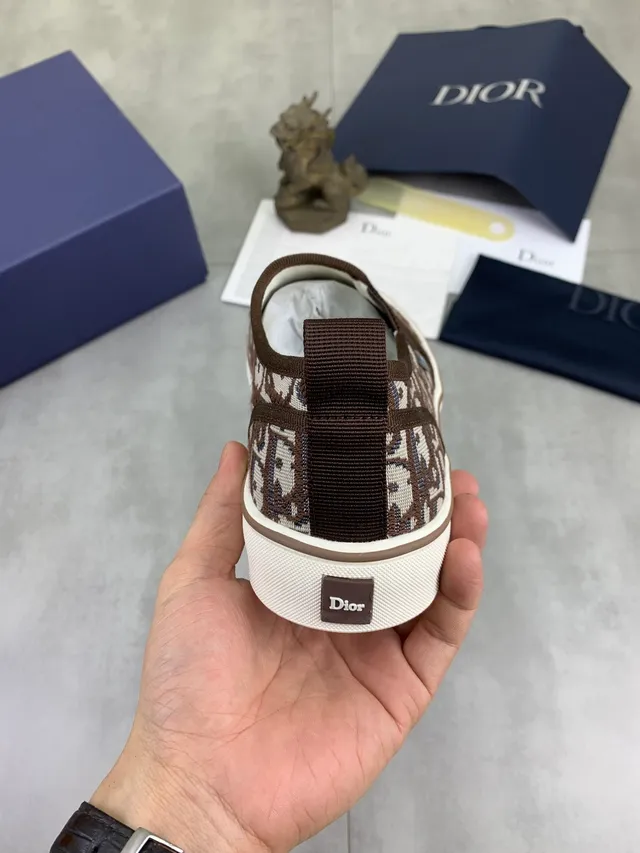 Dior B23 Monogram 编织套脚帆布鞋 3