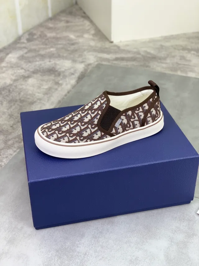 Dior B23 Monogram 编织套脚帆布鞋 4