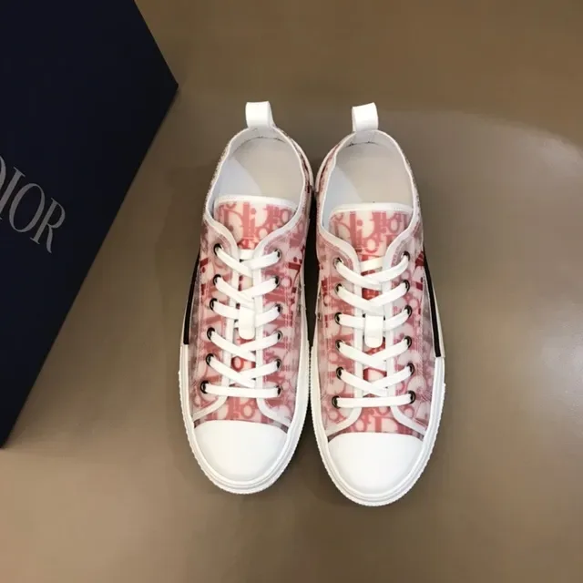 Dior B23 Red Oblique Print Lifestyle Sneakers 9