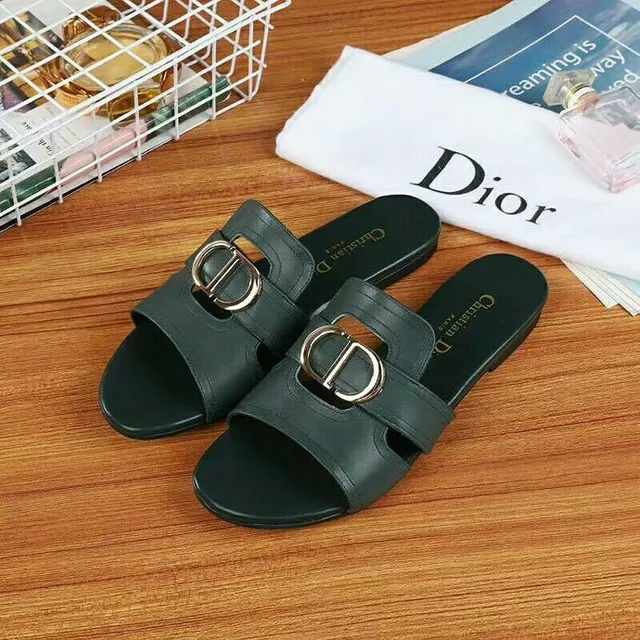 Dior B27 Sandálias de dupla tira com fivela em verde floresta 4