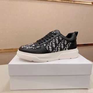 Dior 黑米 印花 纺织 粒面皮革 覆盖 生活方式运动鞋