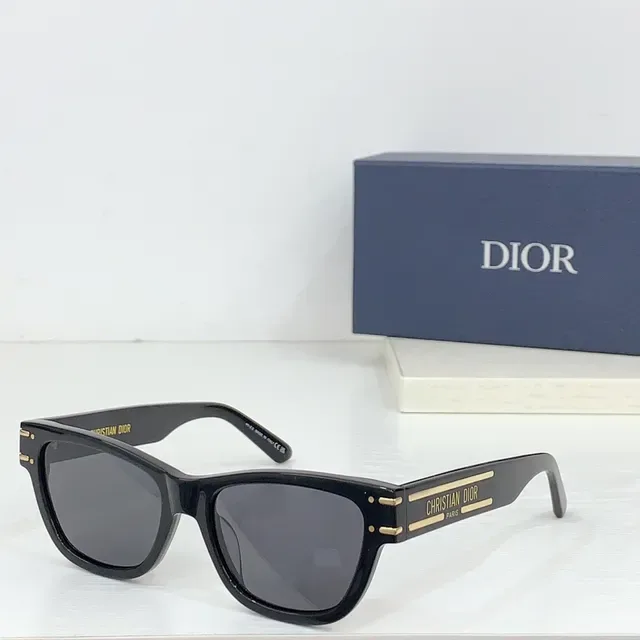 Dior Black Brown Rectangular Front Acetate Frame Optical Glasses 5