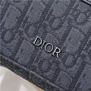 Dior কালো মনোগ্রাম টেকনিক্যাল ফ্যাব্রিক আয়তাকার স্ট্রাকচার্ড সিলহুট মেসেঞ্জার ব্যাগ 16