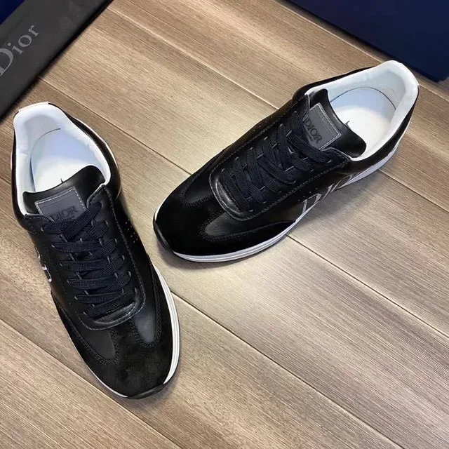 Dior Preto Branco Material Misto Superior Logo Lateral Bold Tênis Lifestyle 2