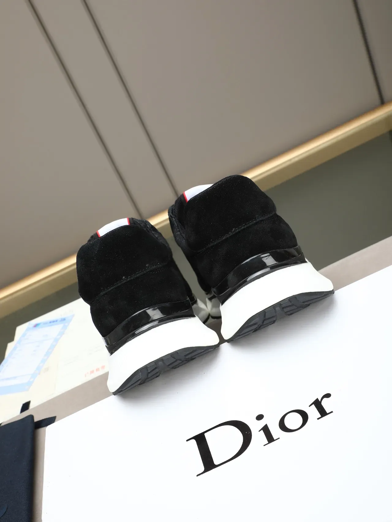 Dior Black White Monogrammed Textile Suede Overlays Lifestyle Sneakers 3