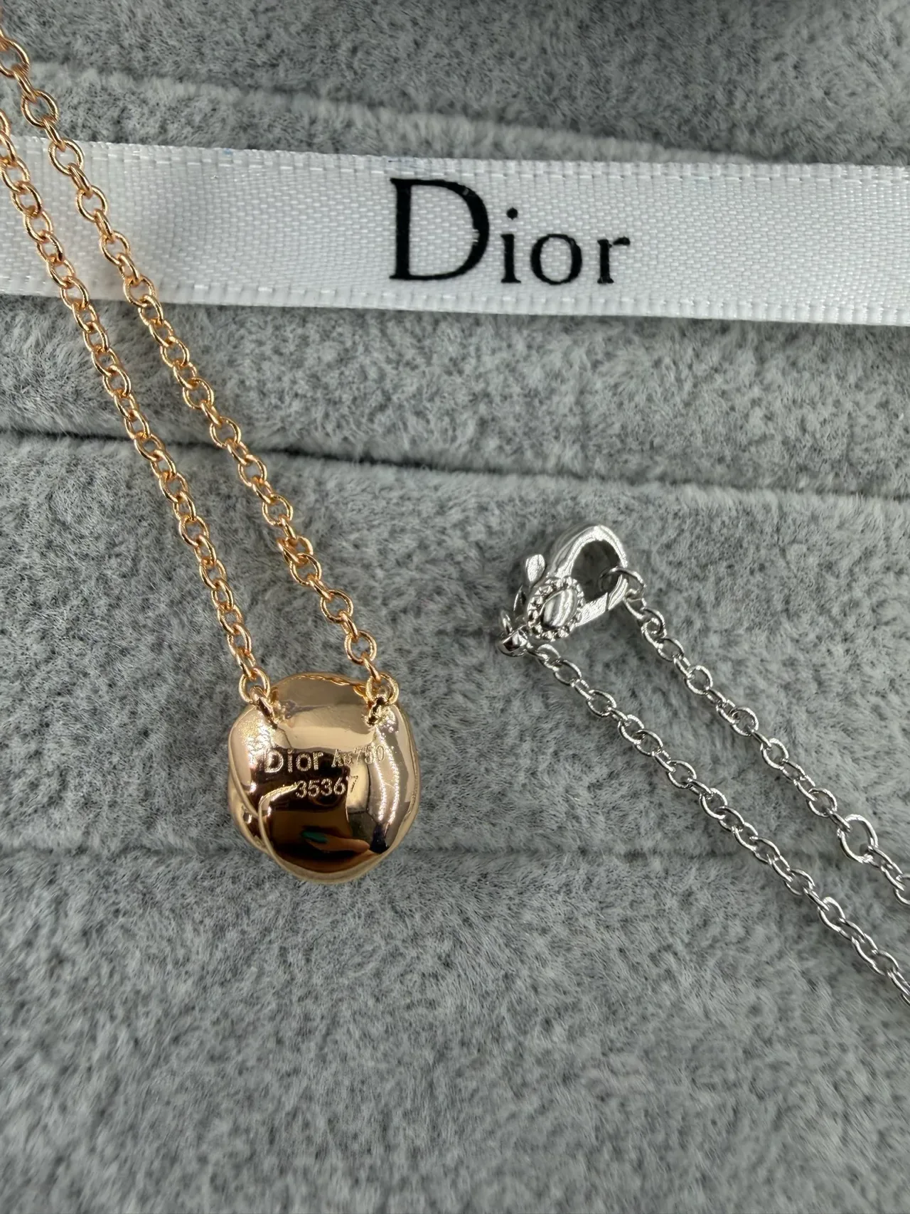 Dior Floral Pavé Rose Pendant Necklace 3