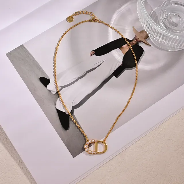 Dior Gold White Metal Cultured Pearls Earrings 5