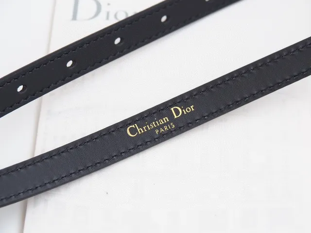 Dior J'adior 黑色金色窄字母皮带 2