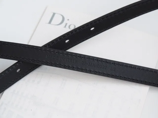 Dior J'adior 黑色金色窄字母皮带 3