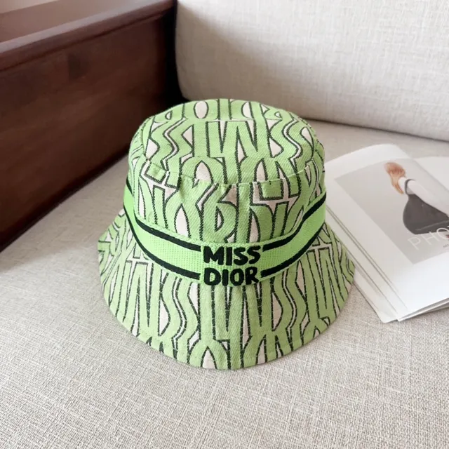 Dior Oblique Print Green Bucket Hat 2