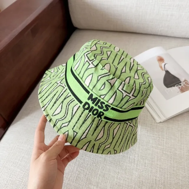 Dior Oblique Print Green Bucket Hat 4
