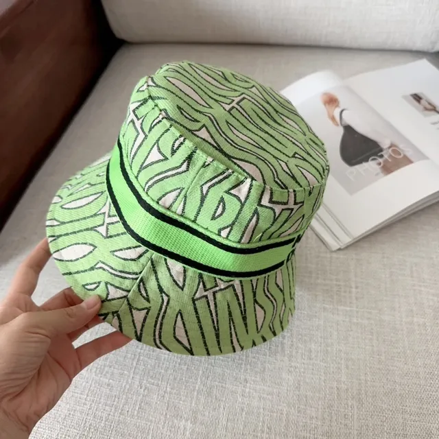 Dior Oblique Print Green Bucket Hat 6