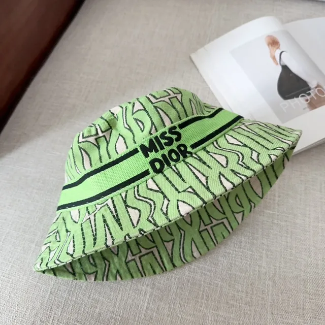 Dior Oblique Print Green Bucket Hat 7