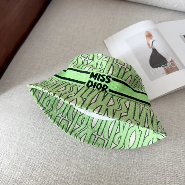Dior Oblique Print Green Bucket Hat 8