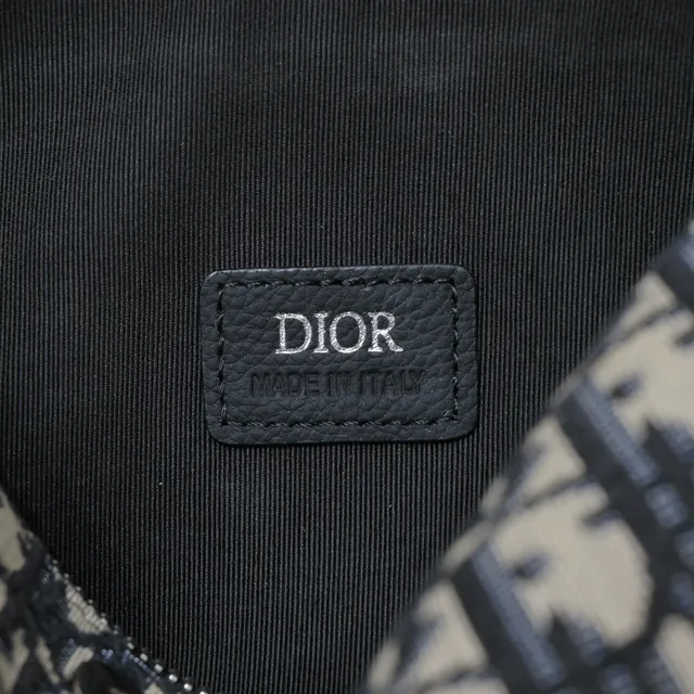 Dior सैडल ग्रे ब्लैक सिलिंड्रिकल बैरल सिल्हूट मोनोग्राम जैक्वार्ड फैब्रिक सैडल बैग 3