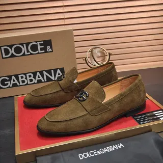 Dolce & Gabbana Portofino mocassins de camurça oliva