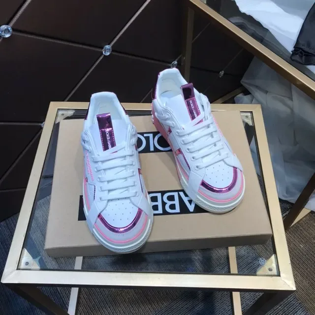 Dolce & Gabbana Blancs Roses Violets Métalliques Chaussures Lifestyle 8